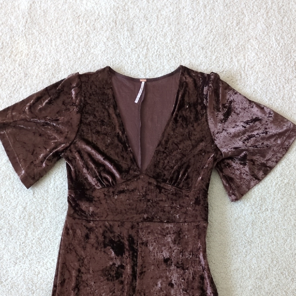 Free People Crushed Velvet Jumpsuit